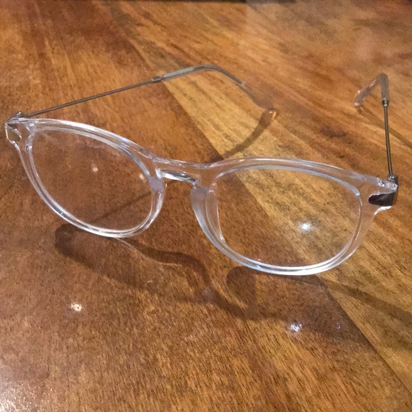 Accessories - Thick Clear and Silver Plastic Style Glasses